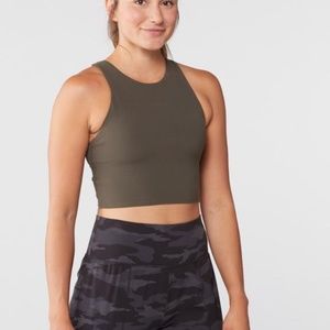 NWT Athleta Conscious Crop Top A-C Arbor (Olive) Green